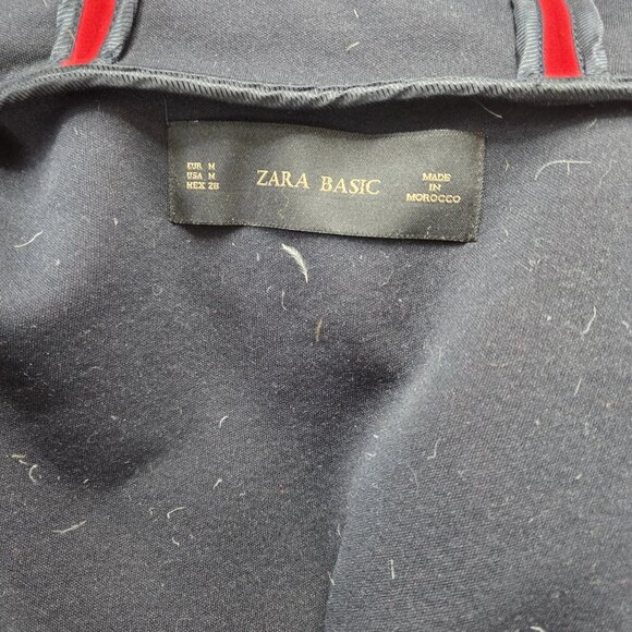 Zara Women's Size Medium Red Wool Duffel Hooded Jacket - Picture 8 of 9